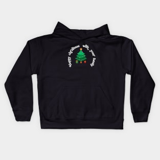 Christmas tree familly Kids Hoodie